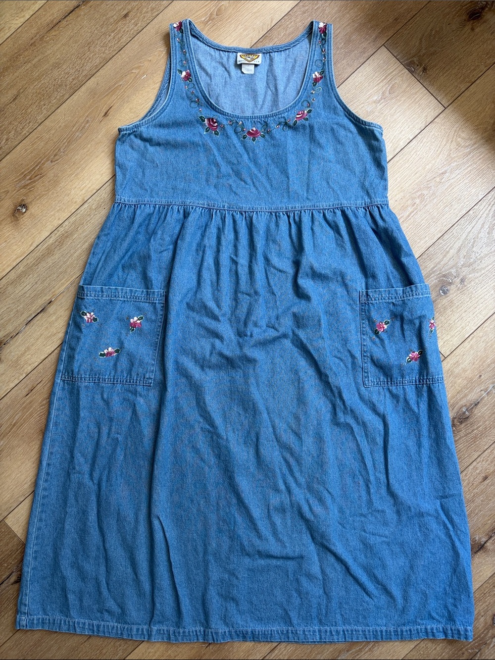 Vintage Torpedo International Dress Womens X-Large Blue Denim Dress USA